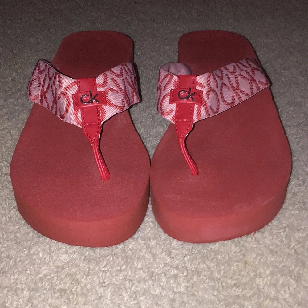 Calvin Klein Platform flip flops sandals - Picture 1 of 6